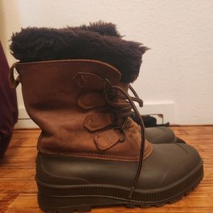 Women's sorel wool lined winter boots